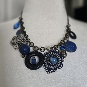 Handcrafted blue necklace